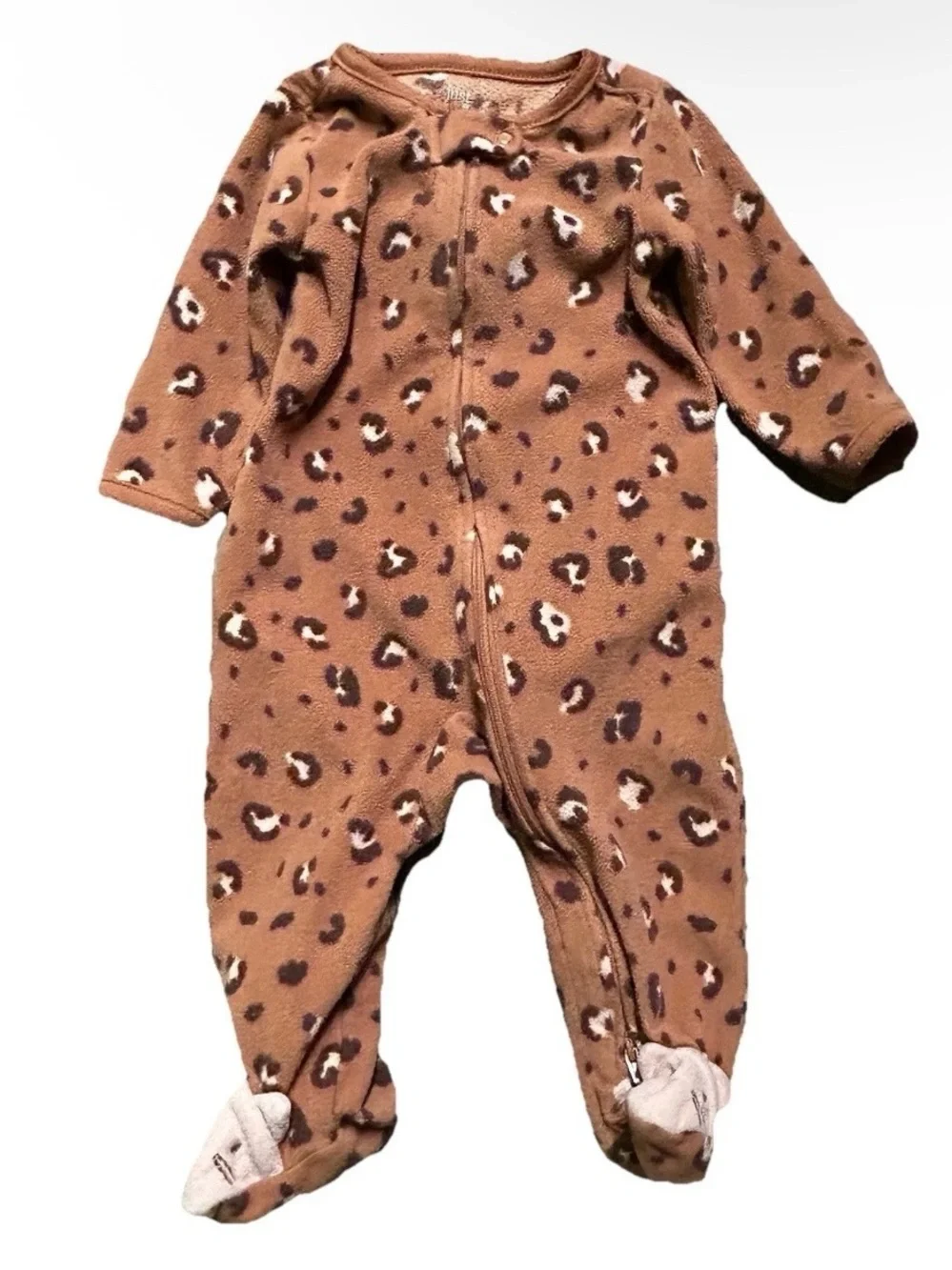 Toddler Girl Footie Pajamas Fleece Cotton Floral Animals Cozy Size 3-6 Months